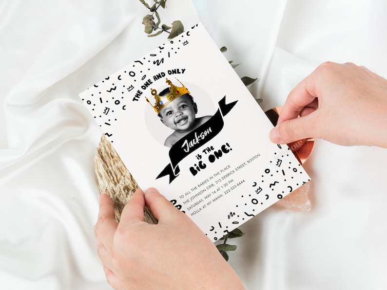 Hip Hop First Birthday Invitation – The Big One Editable Digital Template image 2