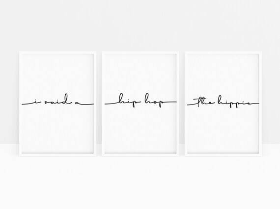 I Said A Hip Hop Rapper S Delight Print Rap Poster Rap Etsy