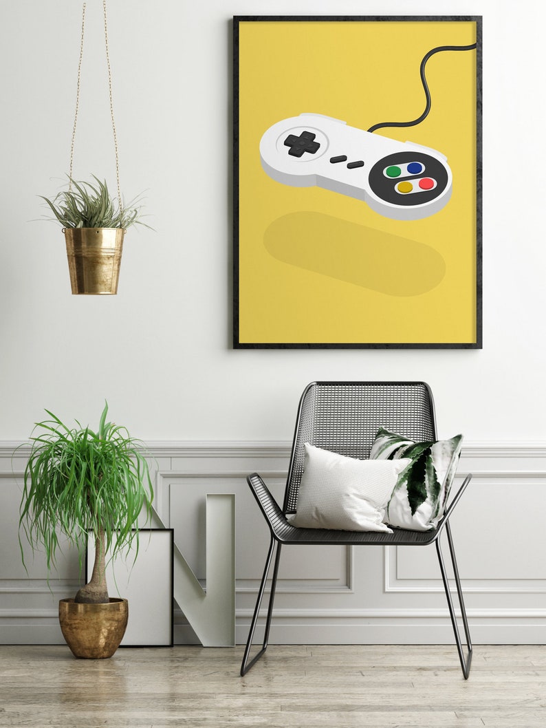 Video Game Decor Gaming Poster Game Room Wall Art Man Cave Etsy