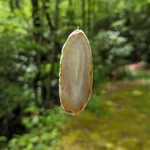 Purple agate window / wall hanging crystal