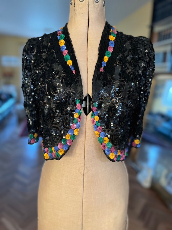 Brown Sequin Bolero (S-M) 