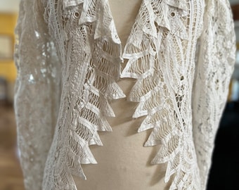 ジャケット・アウター BATTEN LACE LIKE KNIT JACKET Jacket