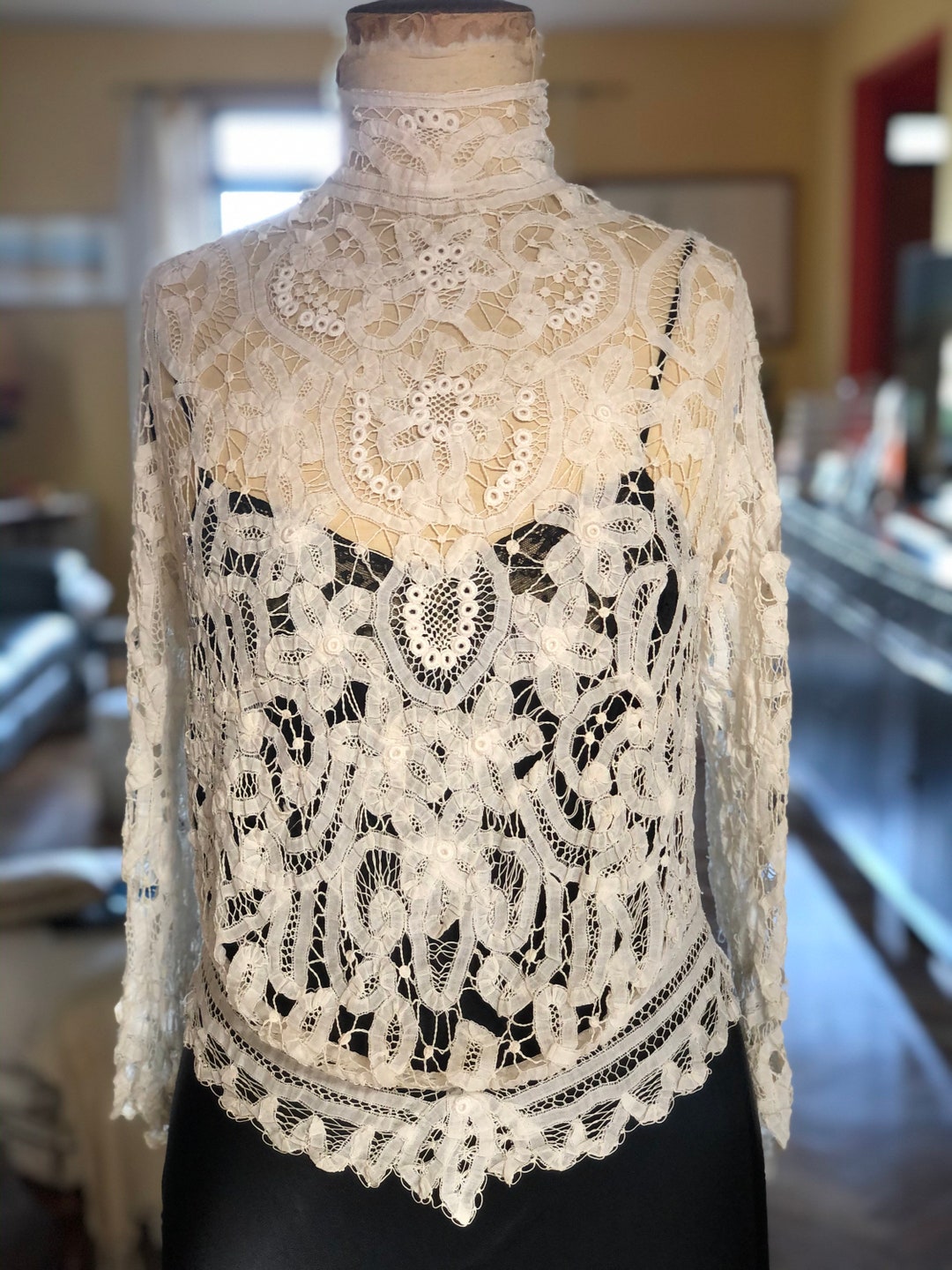 1910s Battenburg Lace and Irish Lace Blouse - Etsy Israel