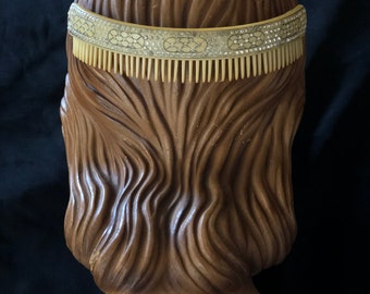 1920s or earlier rhinestone studded bone hair comb or headband.