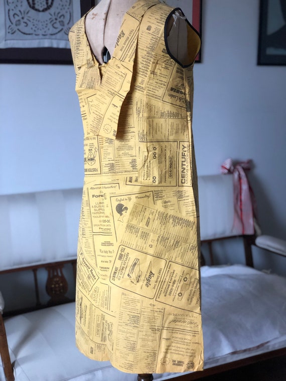 Rare Collectable 1960s Yellow Pages Paper Dress - Etsy