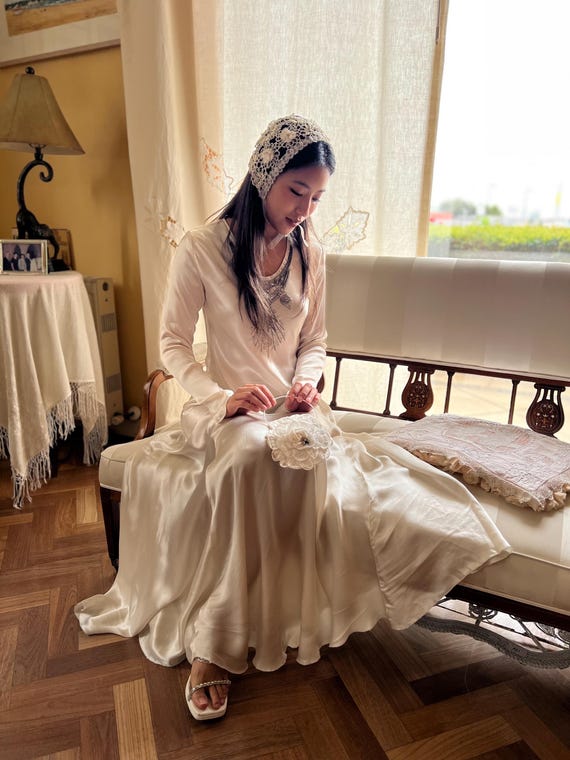 enrica CS SATIN HAND DYEING DRESS シルク込 enrica CS SATIN HAND DYEING DRESS シルク込