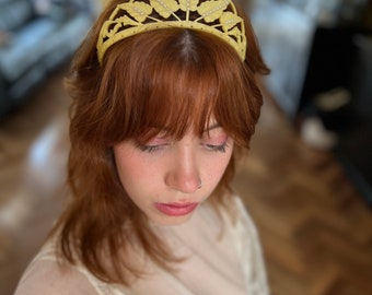 1920s deco celluloid tiara