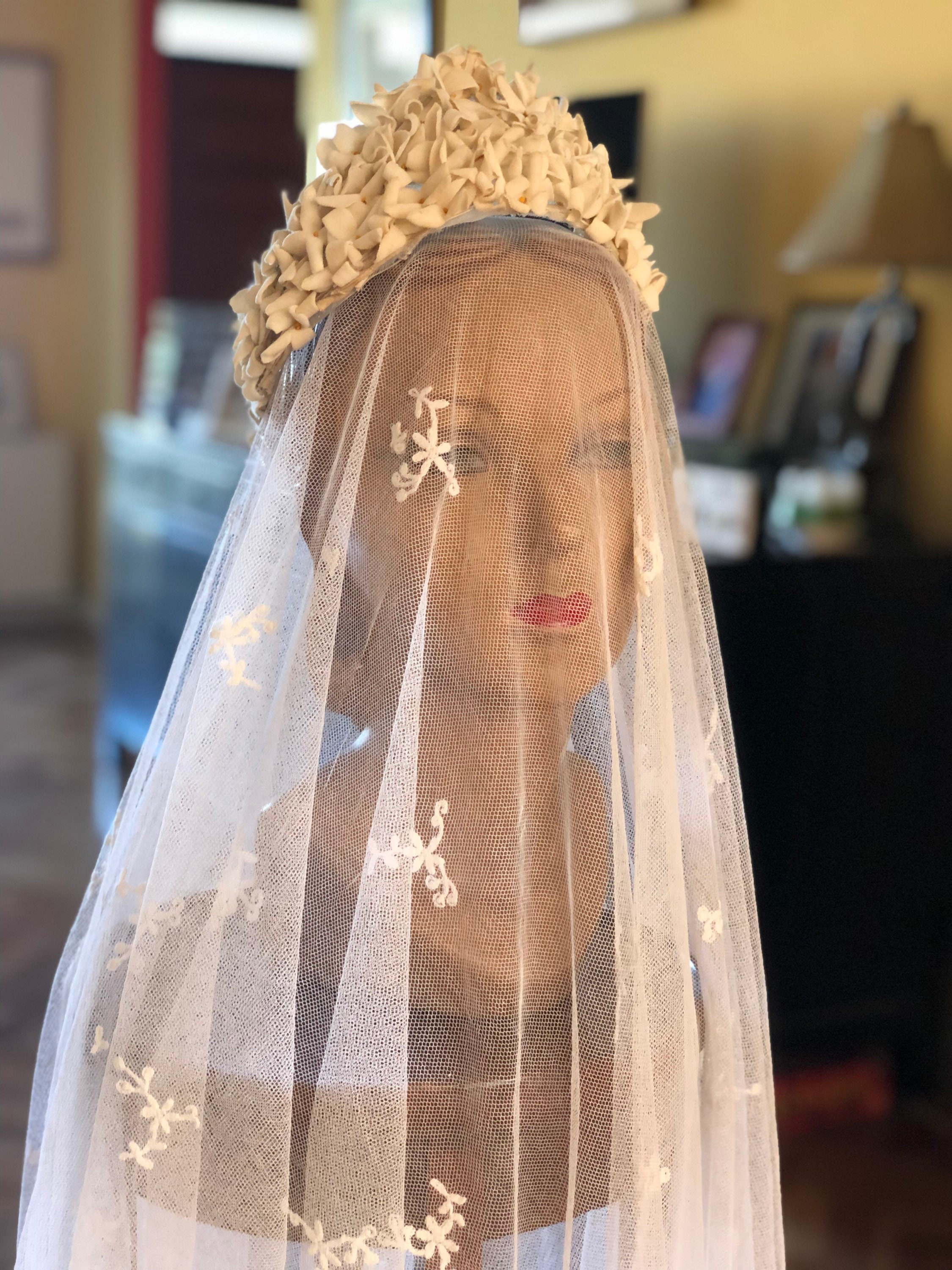 1920s or 30s Velvet Flower Bridal Headpiece - Etsy