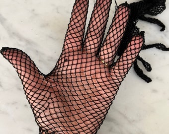 Gants Longs En Dentelle Noire Sans Doigts - Style Vintage Années 1920 - Pour Mariage, Soirée, Déguisement