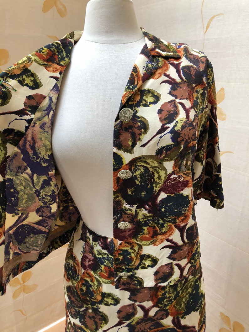 1960s Mod Autumn Colours Rayon Suit XL - Etsy