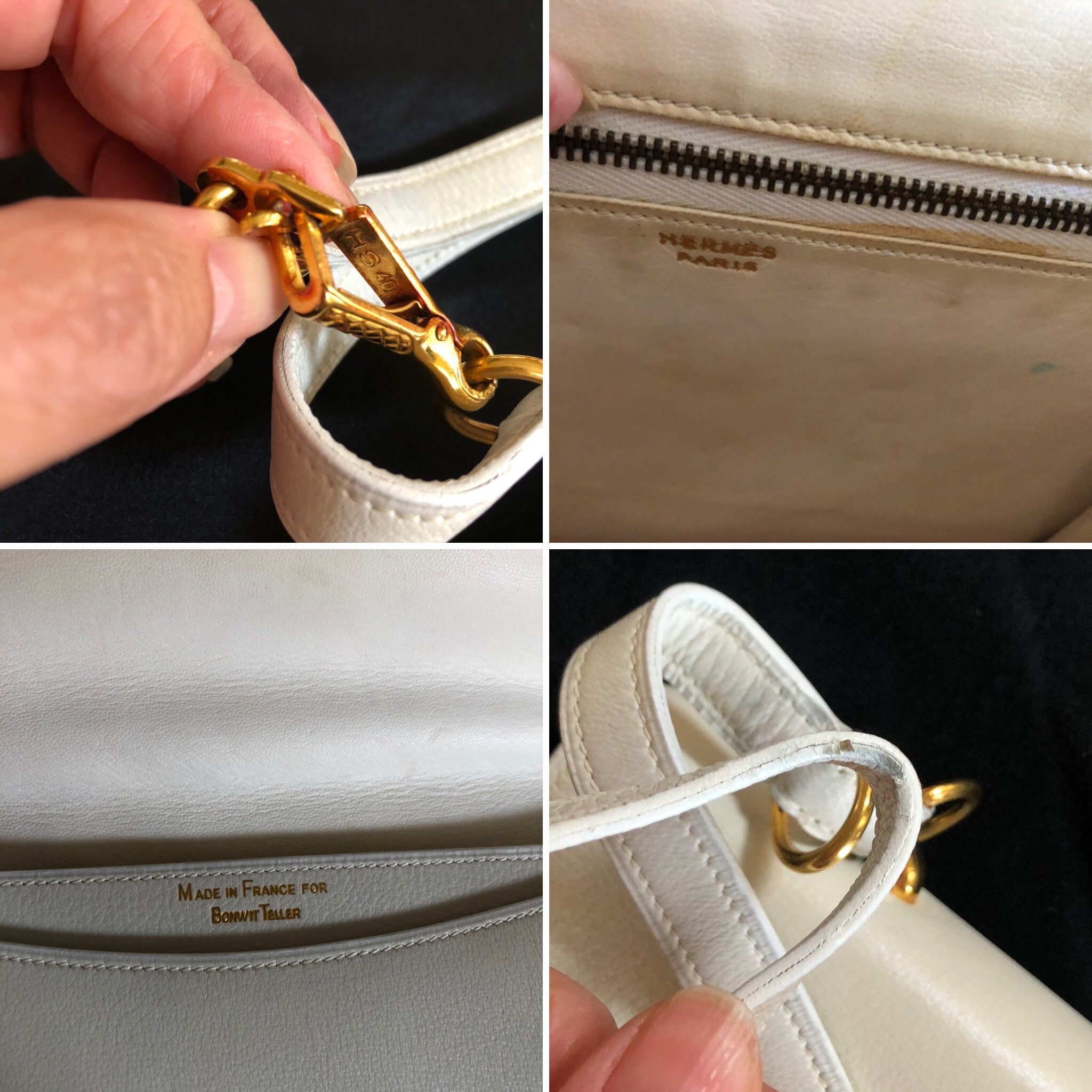 Rare Museum Worthy 1960s 'sandrine' Hermes Calfskin Shoulder Bag