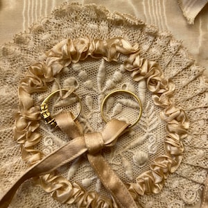 1920s cream silk wedding purse or ring holder