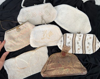 Selection of beaded vintage evening bags