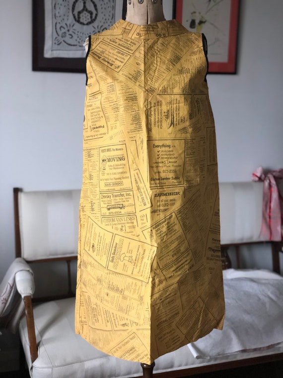 Rare collectable 1960s yellow pages paper dress - image 1