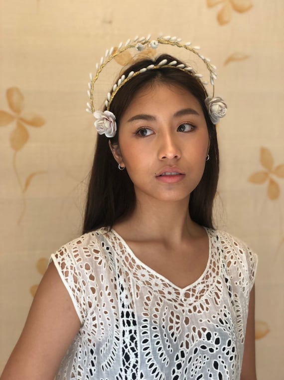 Handmade Bridal Tiara From Vintage Wax Buds and 1920s - Etsy Singapore