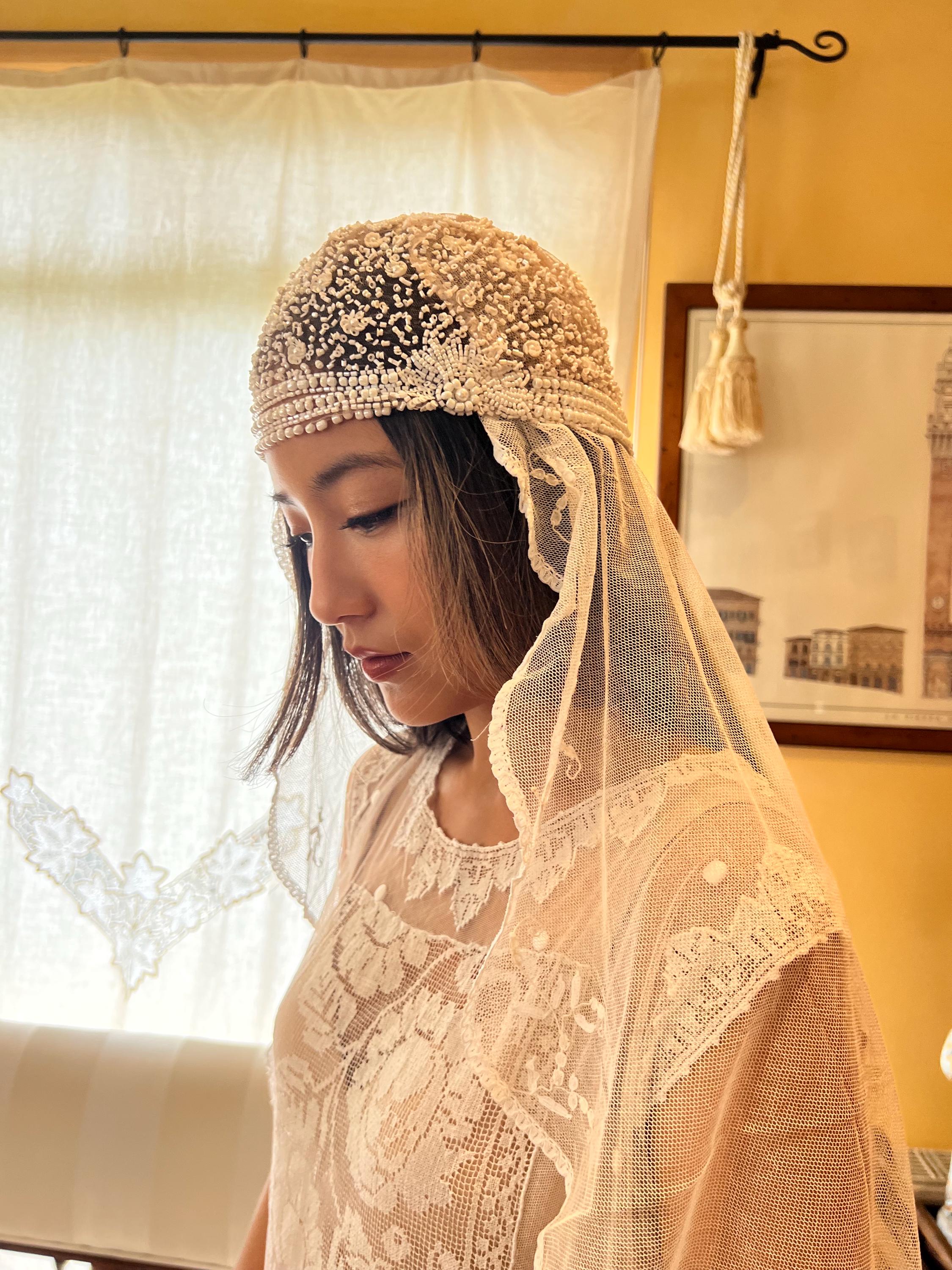 Handmade Beaded Bridal Juliet Cap - Etsy