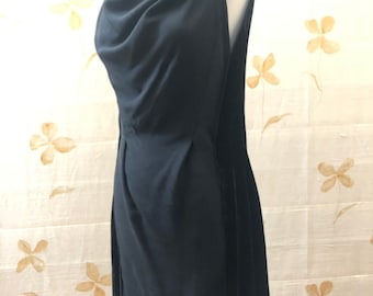 Stunning silk crepe and velvet Grecian style cocktail dress