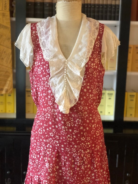 1920s Swiss Cotton and Embroidered Lace 