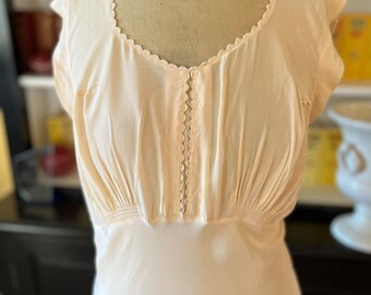 1940s silky rayon blush nightgown