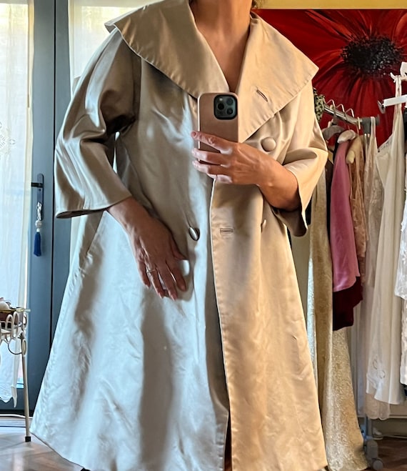 1950s Duchess Silk Satin Opera Coat - Etsy