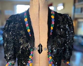 1920s sequin bolero made in France