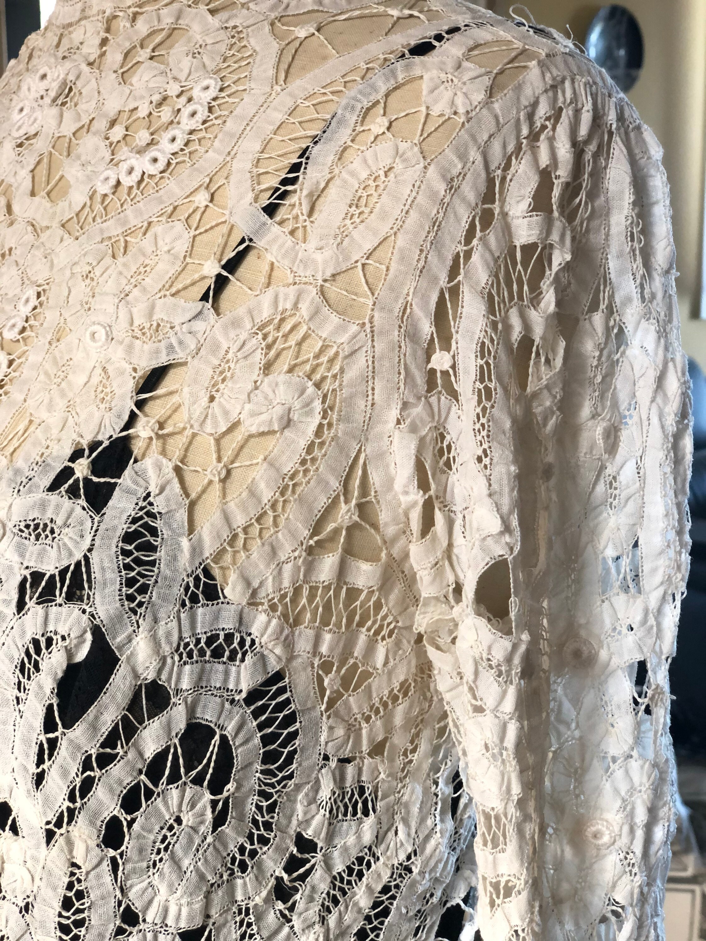 1910s Battenburg Lace and Irish Lace Blouse - Etsy