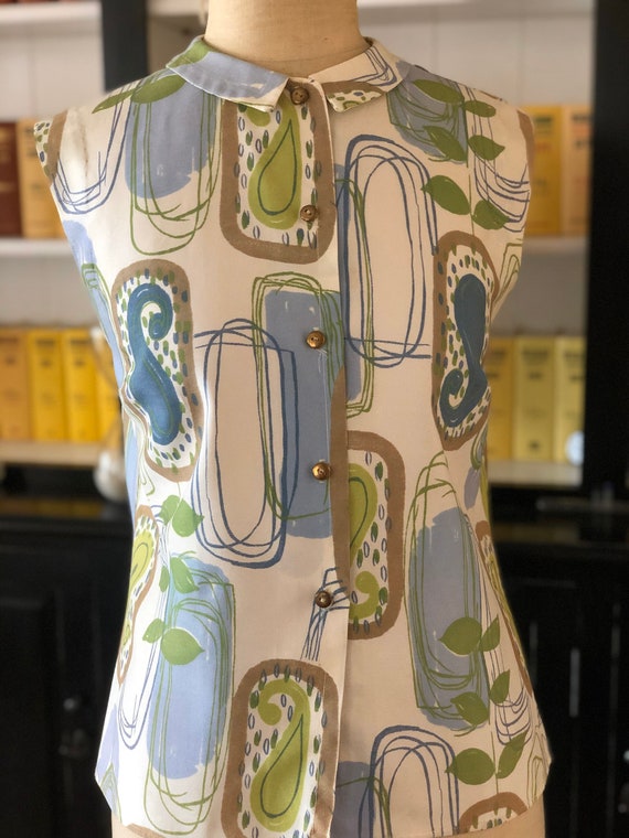 1960s mod blouse