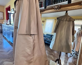 1950s duchess silk satin opera coat