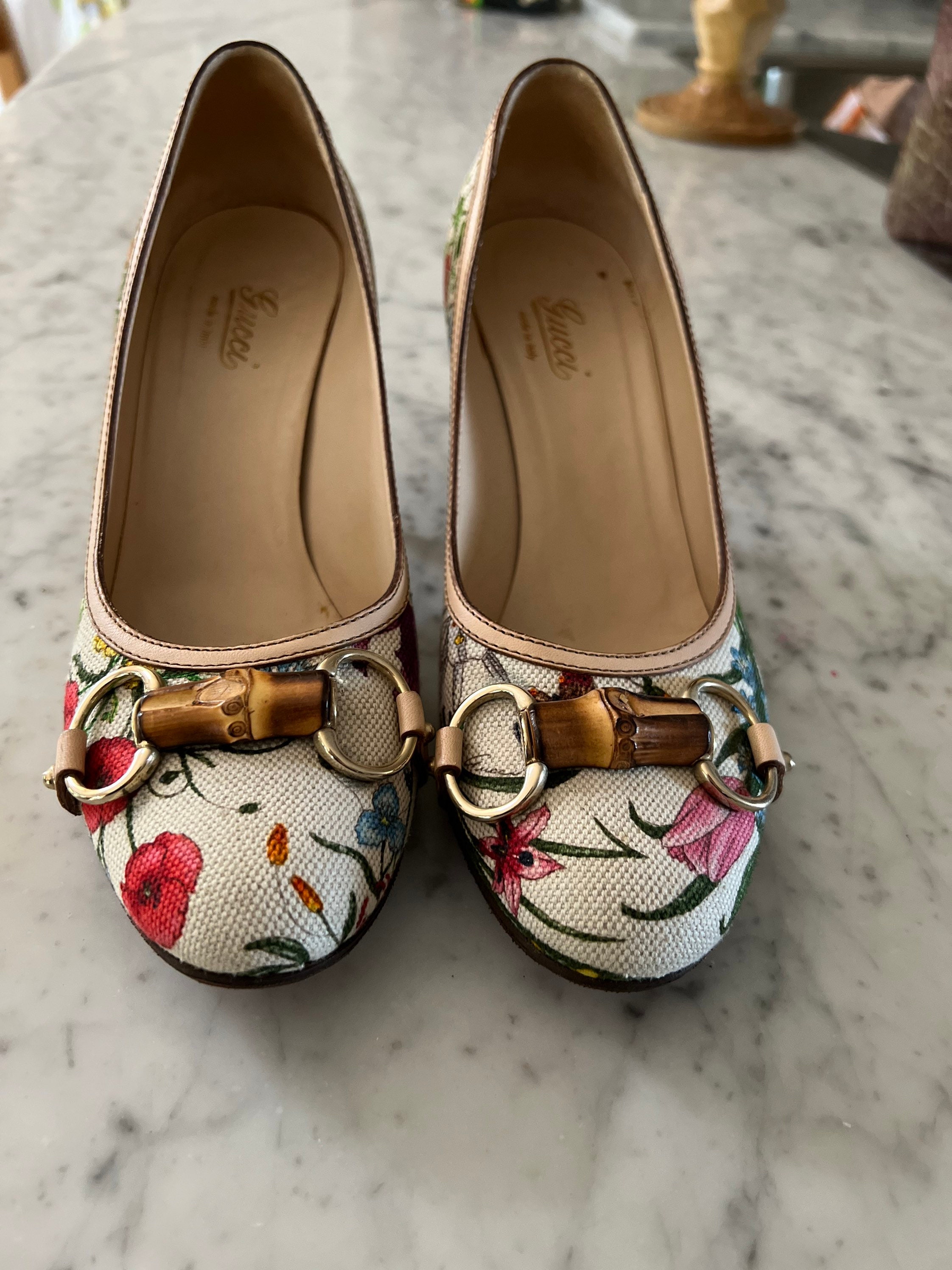 1980s Floral Gucci Pumps - Etsy