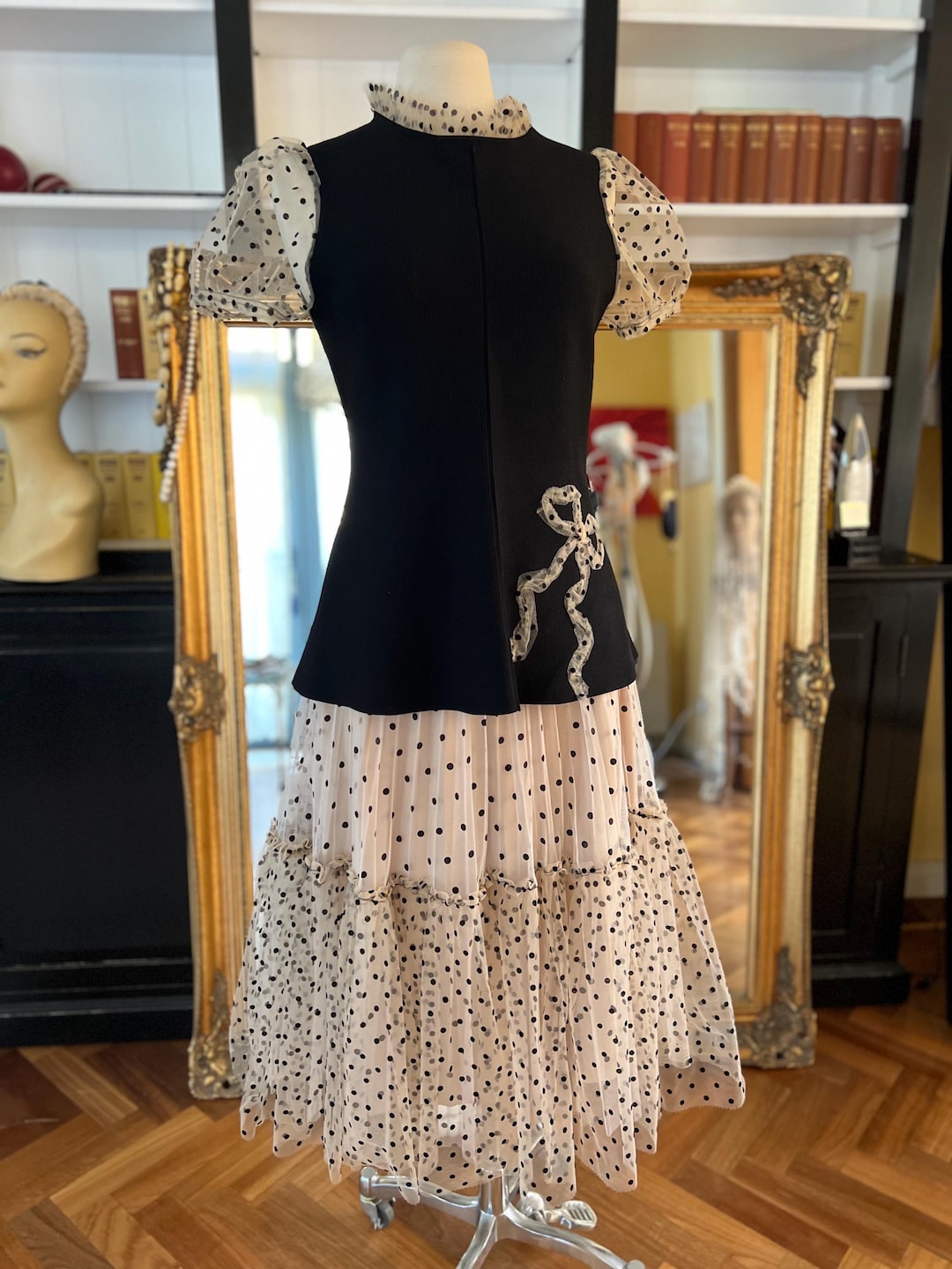 Beaded Tulle Skirt with Strapless Top main image 1