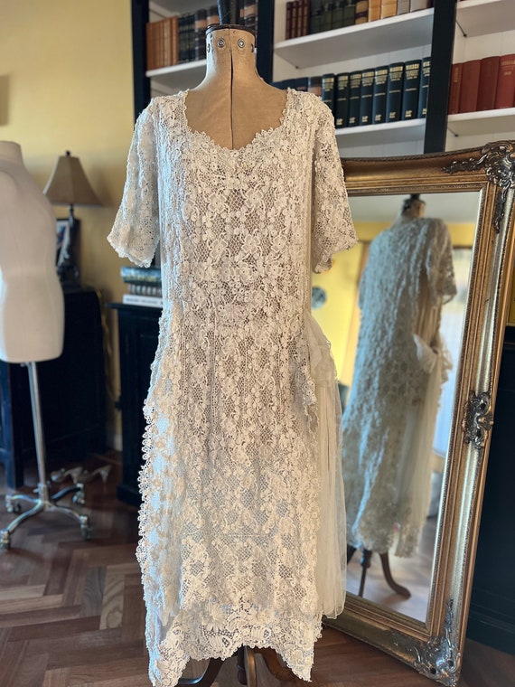 chinese dress ladies Sheath Portrait Floor Length Tulle Crochet Flower Applique Wedding Dress main image 1