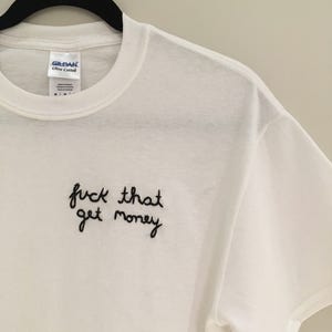 Somebody Else Embroidered T-shirt - Etsy
