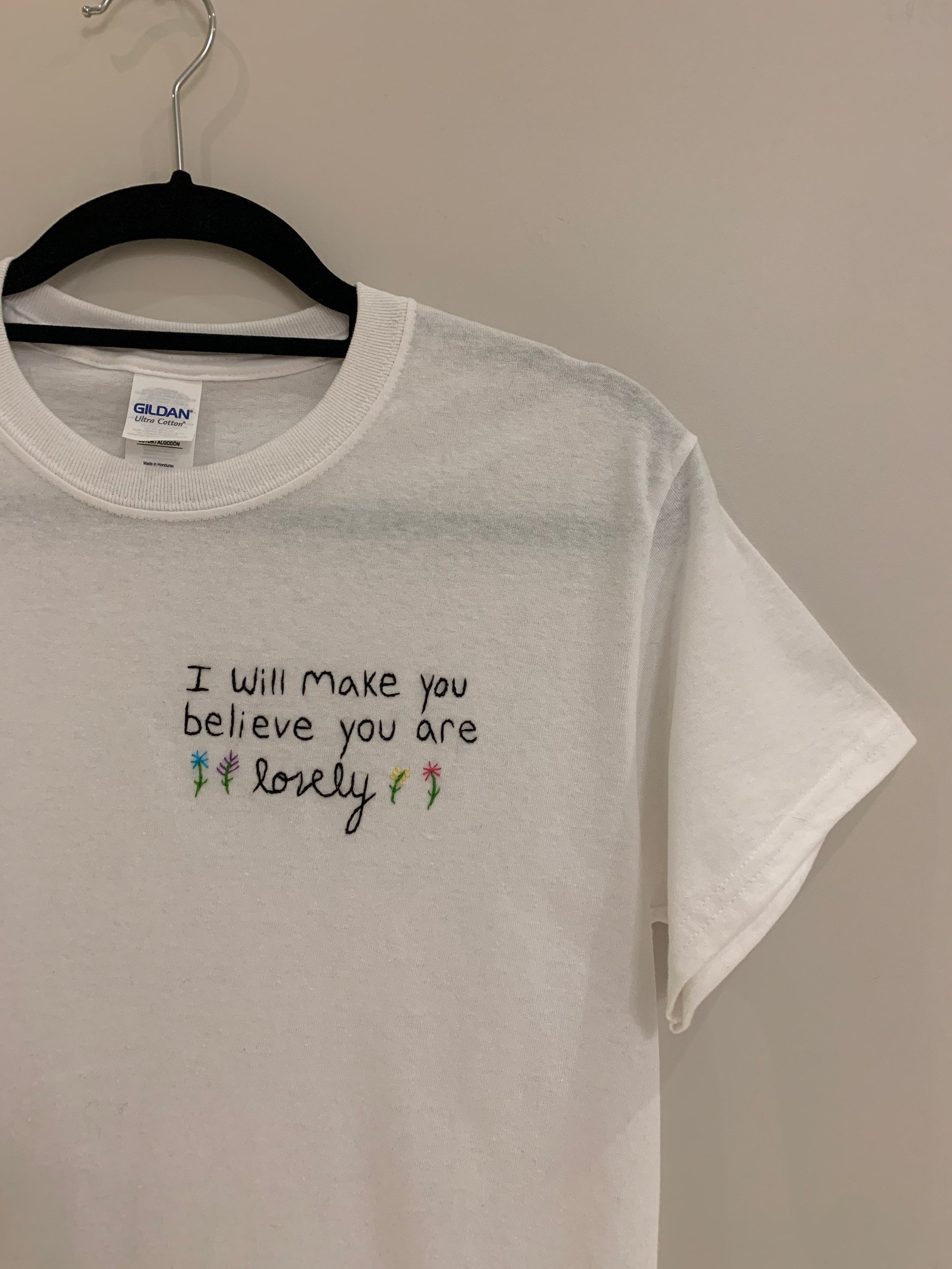 Lovely Embroidered T-shirt - Etsy