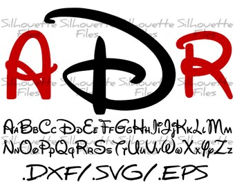 Disney Silhouette Alphabet Font Design For Use With Your Silhouette Cameo Disney SVG Disney DXF Disney EPS