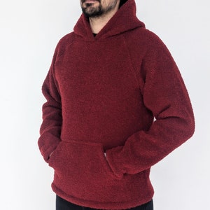 Männer Hoodie aus Merino Wolle, weich und warm
