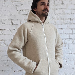 Soft Wool Hoodie, very warm and thick image 5