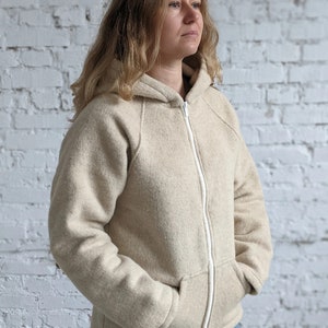 Women Soft Wool Hoodie, very warm and thick image 5