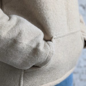 Women Soft Wool Hoodie, very warm and thick image 3