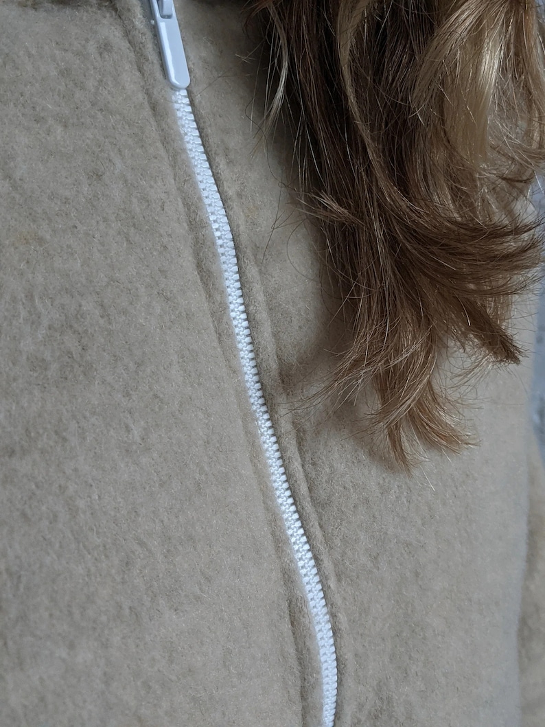 Women Soft Wool Hoodie, very warm and thick image 7