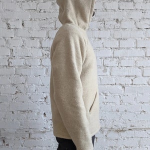 Soft Wool Hoodie, very warm and thick image 3