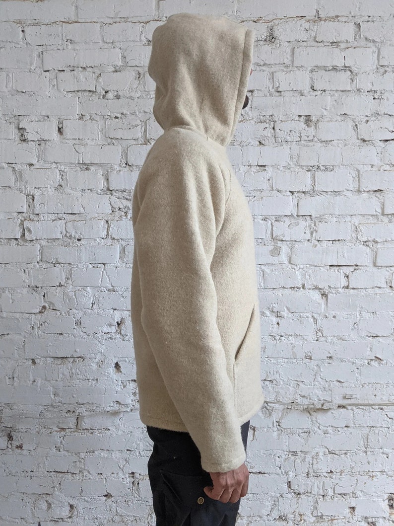 Soft Wool Hoodie, very warm and thick image 3