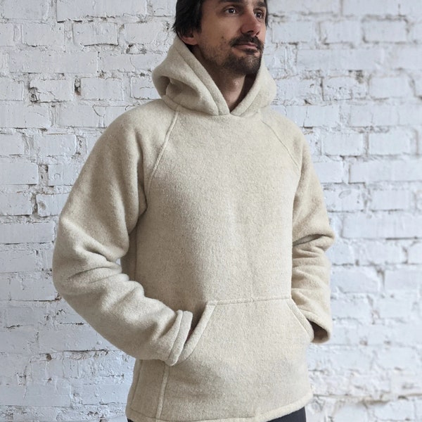 Thick Wool Hoodie, very warm and thick