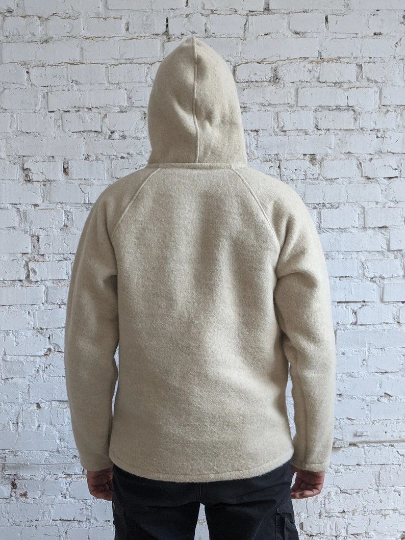 Soft Wool Hoodie, very warm and thick image 4