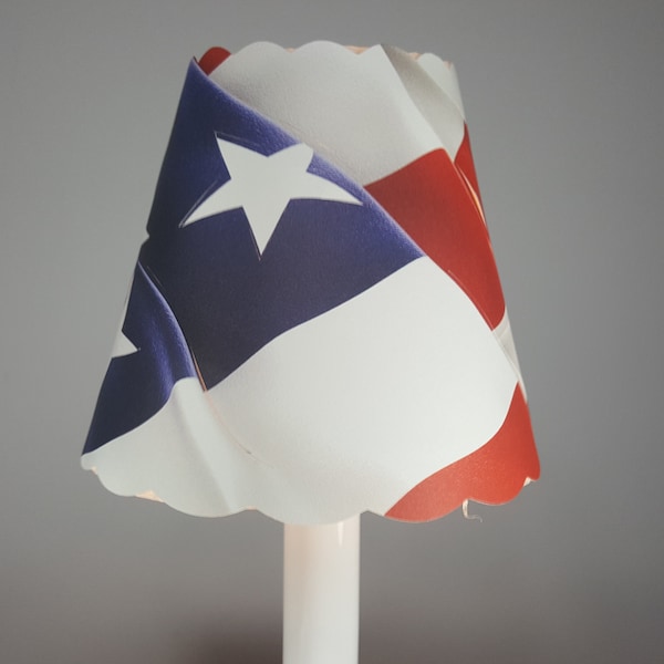 New 3x5x4.5 Cut American Flag,  July  100% recycled material candelabra