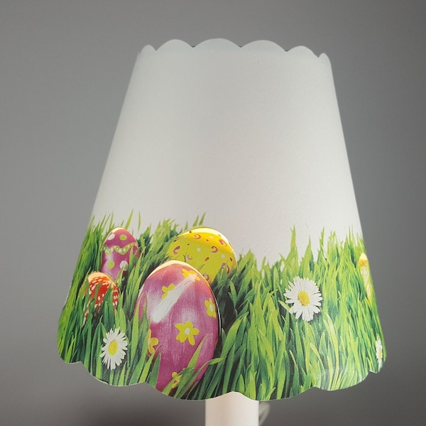 New 3x5x4.5 Cut Easter, April , lampshade  100% recycled material candelabra