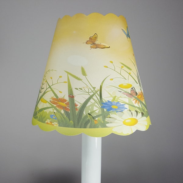 New 3x5x4.5  Cut Spring lampshade  100% recycled material candelabra