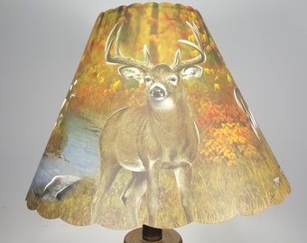 New 5x12x8.5 Cut Deer lampshade   100% recycled material