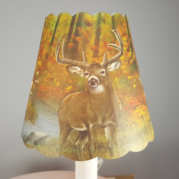 New 3x5x4.5   Cut Deer lampshade  100% recycled material candelabra