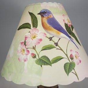 New 5x12x8.5  Cut Bluebird lampshade  100% recycled material