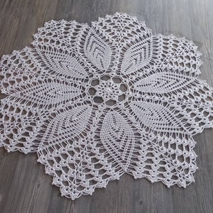 Doily/crochet tablecloth/white 28inch cotton crocheted doily/table cloth/home decoration/Christmas gift/Mothers day gift/crochet lace doily